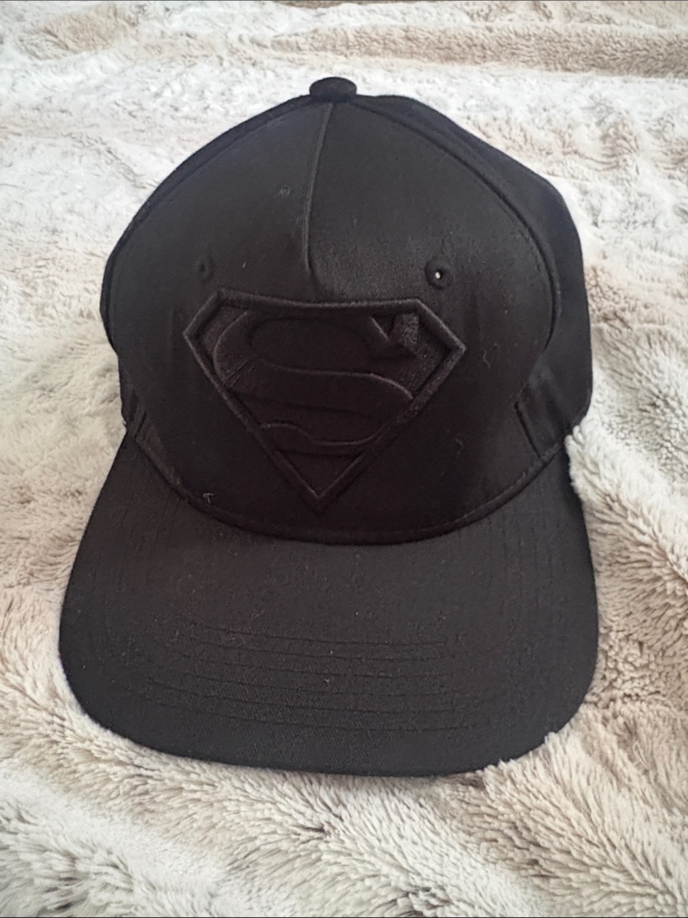 DC Comics Black Embroidered Superman Snapback Hat